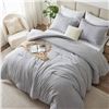 Image 1 : Oeko Tex King 3-Piece Comforter Set in Gray
