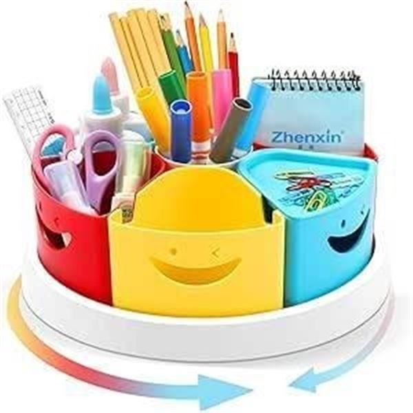 Rotating Desk Organizer Storage for Office Supplies