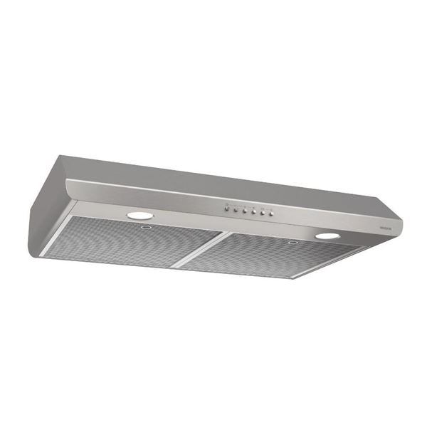 Broan® Sahale 30-Inch, Under-Cabinet Range Hood, 375 Max Blower CFM, Stainless Steel ***INSURANCE CL