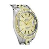 Image 3 : Rolex Mens 36MM 2Tone Yellow Gold And Steel 18K Gold Pyramid Diamond Bezel Datej