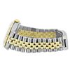 Image 4 : Rolex Mens 36MM 2Tone Yellow Gold And Steel 18K Gold Pyramid Diamond Bezel Datej