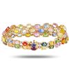 Image 3 : 44.57 ctw MultiColor Sapphire and 0.74 ctw Diamond 14K Yellow Gold Bracelet