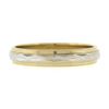 Image 4 : Classic 18k TT Gold Faceted Center w/ Milgrain Eternity Stackable Band Ring