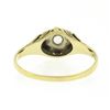 Image 6 : Antique Art Deco 14k TT Gold.14 ctw European Diamond Solitaire Open Engraved Rin