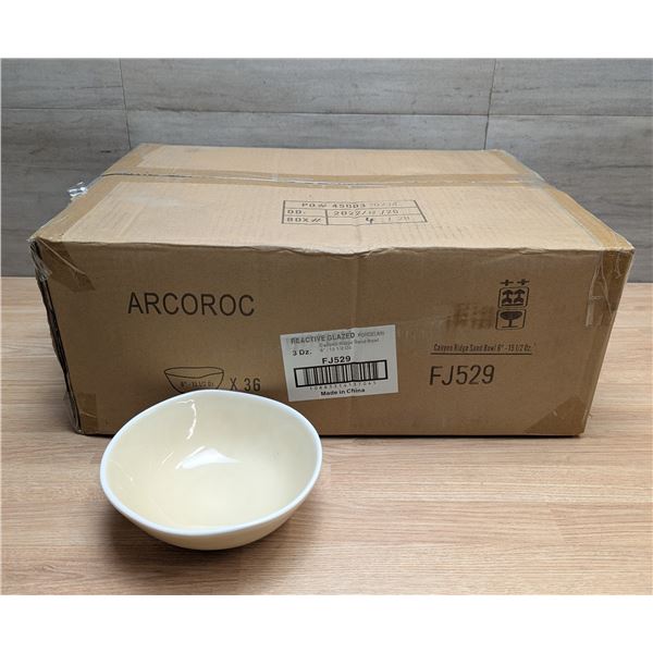Canyon Ridge 6" Sand Bowls, 15-1/2oz, Arcoroc FJ529 - Lot of 36|FJ529/R8-2