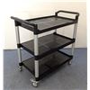 Image 1 : Black Plastic Bussing Cart with 19.5" x 31" Tray Size, Omcan 43069|Assembled/R1-1