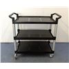 Image 3 : Black Plastic Bussing Cart with 19.5" x 31" Tray Size, Omcan 43069|Assembled/R1-1