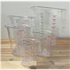 Image 3 : Clear Polycarbonate Measuring Cup Set, Omcan 80575 - Lot of 5 Pieces|L7R-3