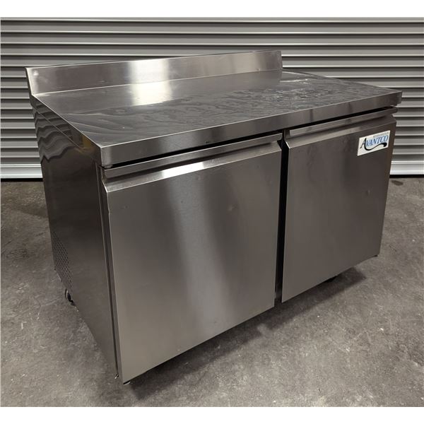 Avantco 178SSWT48FHC 48" Double Door Work Top Freezer W/Backsplash|1529/R6
