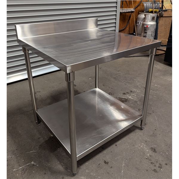 31-1/2" x 29-3/4"  Stainless Steel Work Table W/Backsplash|TY6/R5