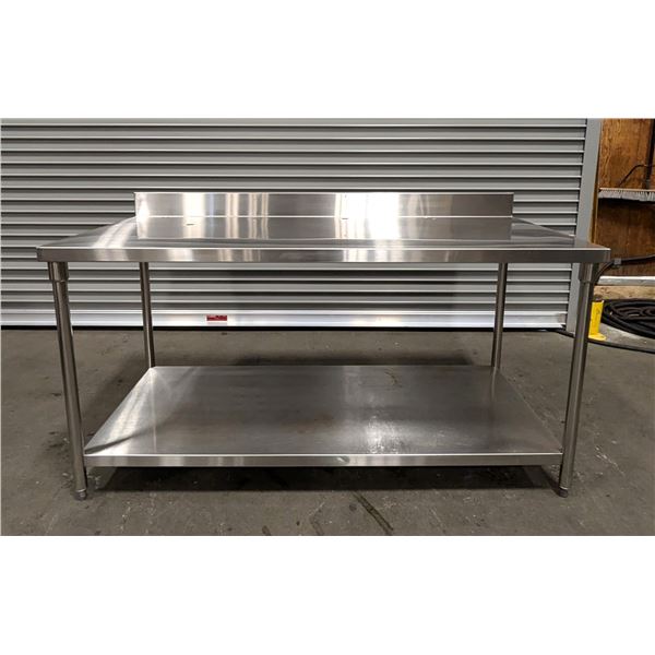 63" x 29" Stainless Steel Work Table W/Backsplash|TY8/R5