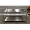 Image 1 : 63" x 29" Stainless Steel Work Table W/Backsplash|TY8/R5
