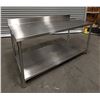 Image 3 : 63" x 29" Stainless Steel Work Table W/Backsplash|TY8/R5