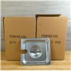 Image 1 : 1/6 Size Stainless Insert Covers, Johnson-Rose 51601 - Lot of 24 (2 Cases)|JR 51601/AR