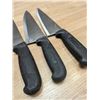 Image 4 : Used, Sharpened Cook Knives, Black Handles - Lot of 3|RackH