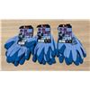 Image 1 : Watson Gloves Blue Chip Tough Rubber Coating, Size L/G - Set of 3|EC6