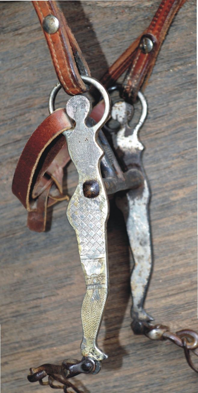 bridle with unusual overlaid lady body bit