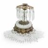 Image 1 : Dazzling 9.5" Crystal & Marble Pedestal Base