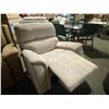 Image 2 : CREAM MICROFIBER OVERSIZED ROCKING RECLINING ARM CHAIR