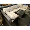 Image 2 : PATIO BLISS 7PCS BROWN RATTAN OUTDOOR SOFA SET WITH CREAM CUSHIONS IN BOX *4 BOXES*