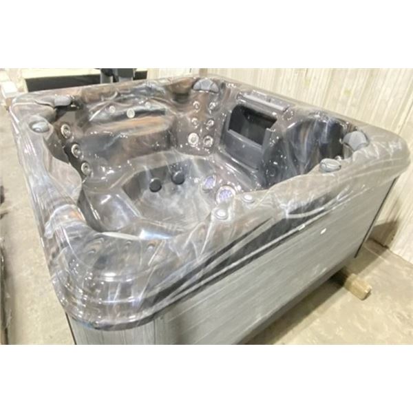 ISLAND SPAS CAYMAN 45DB BROWN MARBLE 7 SEAT 45 JET HOT TUB W/COVER