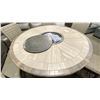 Image 3 : AGIO 7 PCS 60" ROUND STONE TOP PROPANE OUTDOOR BAR HEIGHT FIRE TABLE WITH CHAIRS