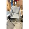 Image 2 : PATIO BLISS DARK GREY 3 PCS CORD WRAPPED GLASS TOP TABLE OUTDOOR PATIO CHAT SET WITH GREY CUSHIONS