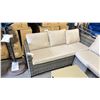 Image 2 : PATIO BLISS 2 TONE GREY 2 PCS L-SHAPE OUTDOOR PATIO SECTIONAL SET WITH BEIGE CUSHIONS