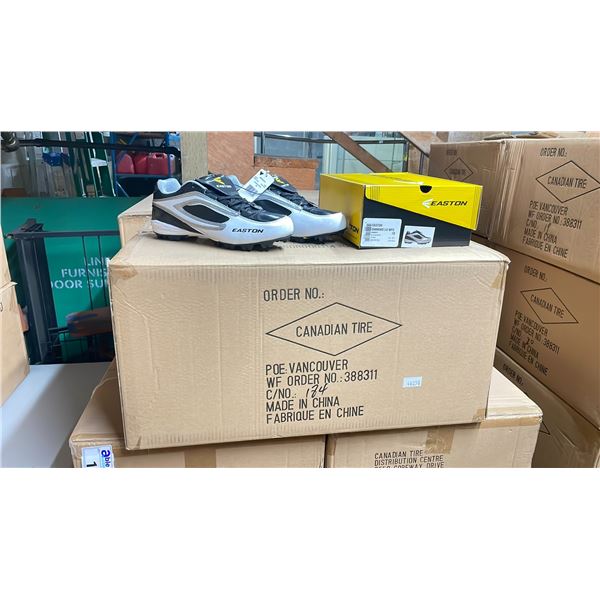 CASE OF 12 PAIRS OF EASTON DIAMOND LO WF2 BLACK/BLACK WHITE CLEATS SIZE 10 WOMENS