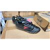 Image 2 : CASE OF 12 PAIRS OF EASTON MAESRO WF2 BLACK CLEATS SIZE 5 YOUTH