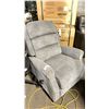 Image 2 : GREY FABRIC ROCKING RECLINING ARMCHAIR