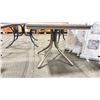 Image 2 : BROWN SQUARE CAST ALUMINUM COMPOSITE TOP PATIO TABLE