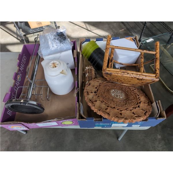 2 BOXES OF HOUSEHOLD AND COLLECTIBLES