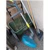 Image 8 : GARDEN HOSE ON REEL, GARDEN ITEMS, SPREADER ETC