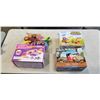 Image 1 : 2 PREXTEX 2 IN 1 CARTOON POLICE AND RACE CAR SETS, MY FIRST CASH REGISTER AND SAFARI ANIMALS