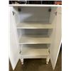 Image 2 : WHITE MODERN 2 DOOR STORAGE CABINET