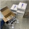 Image 1 : 6 NEW PRIVACY DOOR HANDLES, SATIN NICKEL FINISH, RIGHT HAND OPEN