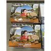 Image 3 : 2 PREXTEX 2 IN 1 CARTOON POLICE AND RACE CAR SETS AND 2 SAFARI ANIMALS