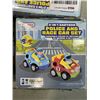 Image 2 : 2 PREXTEX 2 IN 1 CARTOON POLICE AND RACE CAR SETS AND 2 SAFARI ANIMALS