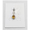 Image 1 : #56-NATURAL YELLOW CITRINE & CZ PENDANT