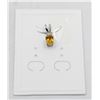 Image 1 : #51-NATURAL YELLOW CITRINE & CZ PENDANT
