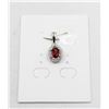 Image 1 : #40-NATURAL RHODOLITE GARNET & CZ PENDANT