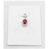 Image 1 : #35-NATURAL RHODOLITE GARNET & CZ PENDANT
