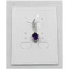 Image 1 : #15-NATURAL PURPLE AMETHYST & CZ PENDANT