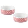 Image 1 : NEW REPACKED 2 BONE DRY PET BOWLS PRINT ROSE