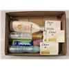 Image 1 : BOX WITH DOVE SOAP, JERGENS VITAMIN E BODY
