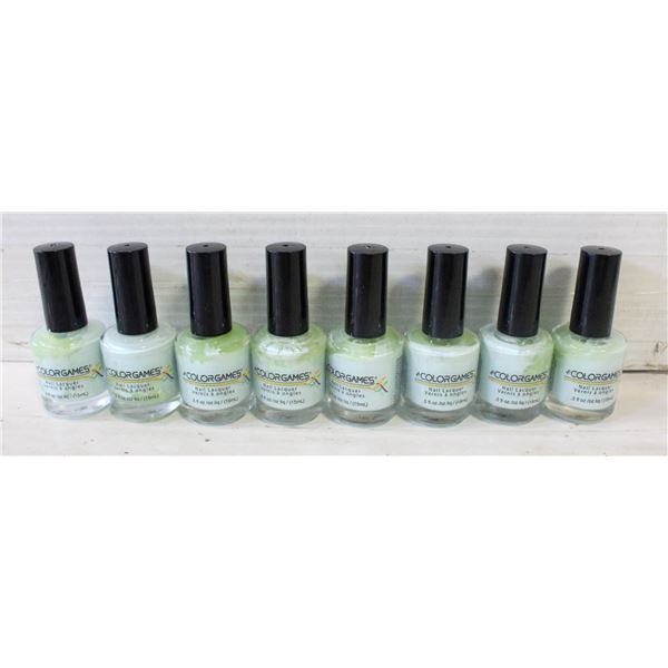 LOT OF 8 NEW COLORGAMES NAIL LACQUER DC202 "MINTY