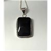 Image 1 : 19) RECTANGULAR CUT BLACK ONYX WITH TWISTED