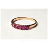 Image 1 : 24) GOLD TONE WITH NATURAL ROUND RUBIES
