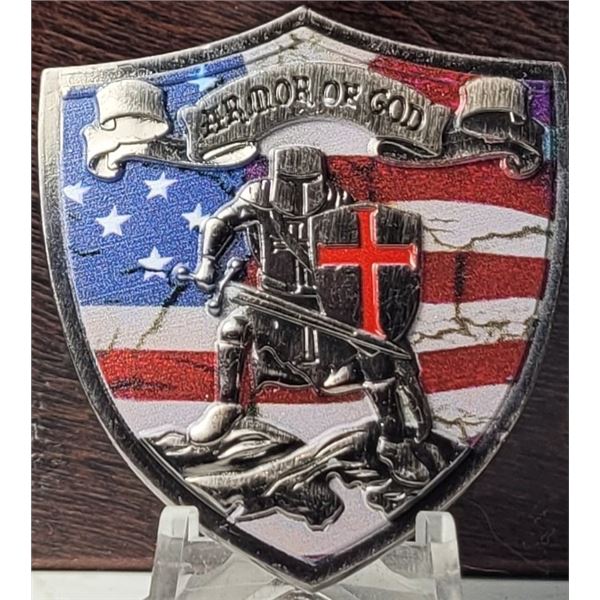 1) SHIELD SHAPED KNIGHTS TEMPLAR TOKEN WITH
